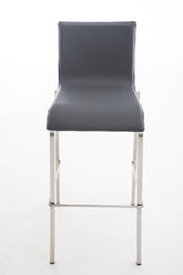 TPFLiving Barhocker Avon GE Gestell Edelstahl Kunstleder flach